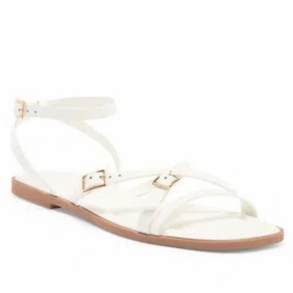 Elegant White Strappy Sandals